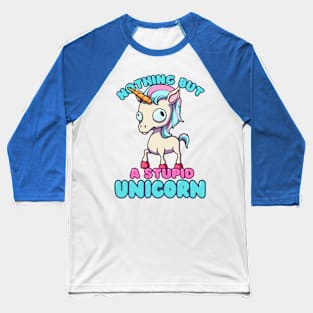 funny dumb unicon Baseball T-Shirt